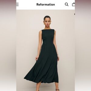 NWT Reformation Vian Dress in Black Size 6